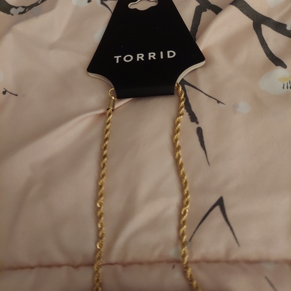 Torrid Crescent Moon Disc Goldtone Necklace-NWT - Picture 2 of 11